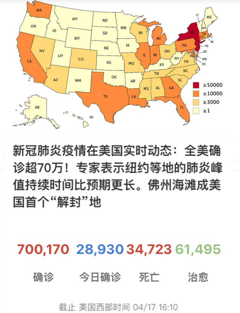 美国疫情最新概述与动态分析